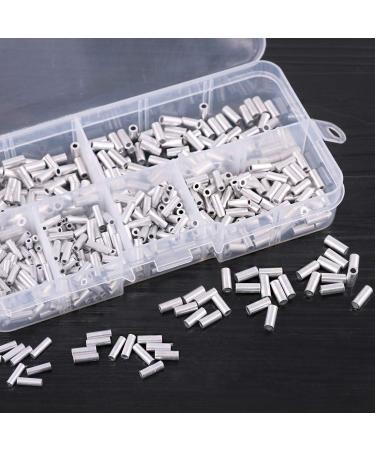 Hilitchi 600 Pcs 6 Sizes Single Barrel Crimp Sleeves Aluminum Connector Kit for Fishing Line - 1.0, 1.2, 1.4, 1.6, 1.8 & 2mm Dia - Buy Online on GoSupps.com