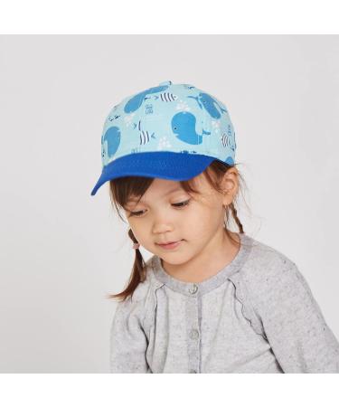 LANGZHEN Kids Cotton Baseball Cap - Adjustable Sun Hat for Girls Boys - S Lake Blue Whale - Buy Online on GoSupps.com