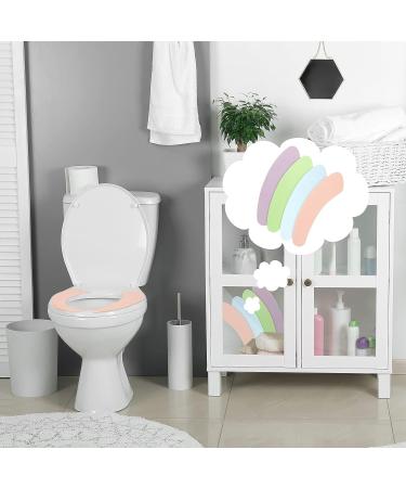 Bathroom Toilet Seat Cover Pads - 8 Pairs, Washable & Reusable Cushion for Winter - 4 Colors - Buy Online on GoSupps.com