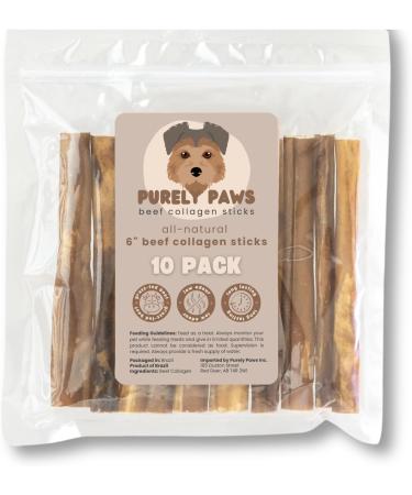 Purely Paws All-Natural Beef Collagen Sticks - Safe Digestible Dog Chews - Long-Lasting Low-Odour Rawhide Free (6 (10 Pack) - Buy Online on GoSupps.com
