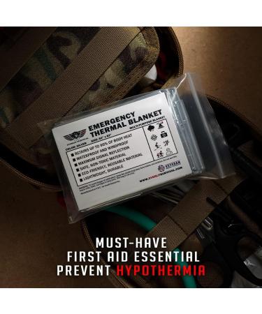 EVERLIT 4 Pack Mylar Thermal Blanket for Emergency Outdoor First Aid, Camping, Hiking - NASA Designed Silver Foil Space Blanket - Buy Online on GoSupps.com