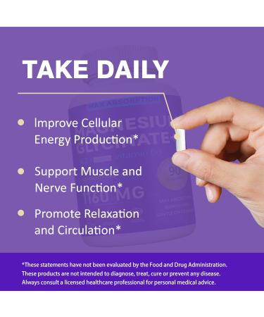 Magnesium Glycinate 1160mg with Aloe Vera Vitamin D3 & K2 High-Absorption Chelated Formula Supports Calm Mind Muscle Comfort & Metabolic Wellness 90 Capsules(1PC) - Buy Online on GoSupps.com