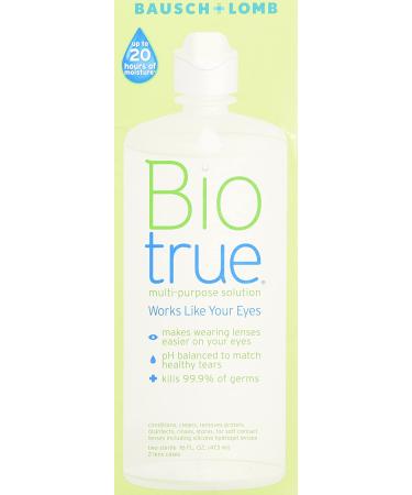 Bausch & Lomb Biotrue Multi-Purpose Solution - 2/16 oz Bottles + 2 Lens Cases | 4 Piece Set - Buy Online on GoSupps.com