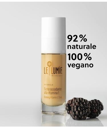 Le Lumie Amabile Vitamin E Anti-Wrinkle Serum - 92% Natural Vegan Moisturizer with Resveratrol Microalgae & Ceramides - Made in Italy 30ml - Buy Online on GoSupps.com