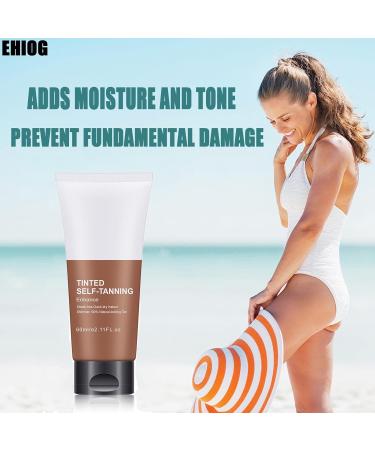 EHIOG Tanning Accelerator Cream Brown Tanning Gel Achieve A Natural Tanning for Sunbed & Outdoor Sun Effective in Sun-Beds & Outdoor Sun- 60ml - Buy Online on GoSupps.com