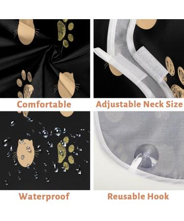 Beard Bib Apron for Men | Non-Stick Waterproof Hair Catcher with Cat & Paw Prints | Perfect for Shaving & Trimming - Buy Online on GoSupps.com