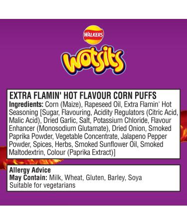 Wotsits Crunchy Extra Flamin' Hot Sharing Bag 130g 130 g (Pack of 1) - Buy Online on GoSupps.com