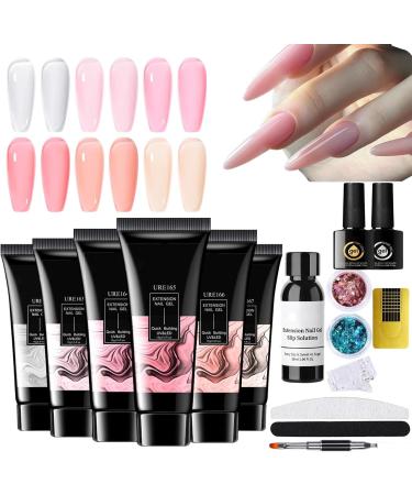  LearnLyrics Gel for Extensions | Builder Gel for Extensions with Glue 6 Colors Long-Lasting Nail Polish Base for Nail Art for Adult Beginners - Buy Online on GoSupps.com