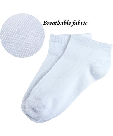 Cooraby 15 Pack Kids' Half Cushion Low Cut Athletic Ankle Socks - White, 8-10 Years - Buy Online on GoSupps.com