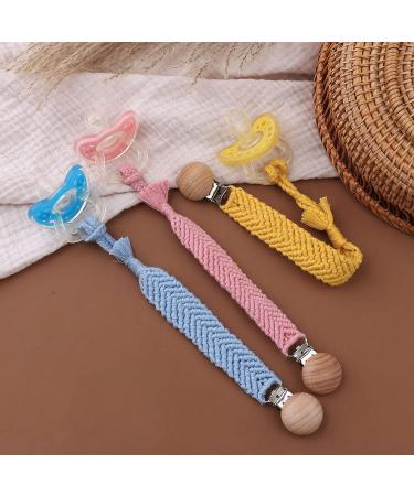 GLASSNOBLE Crochet Clip Chain - BPA Free Cotton Rope Pacifier Holder & Baby Teething Toy for International Shipping - Buy Online on GoSupps.com