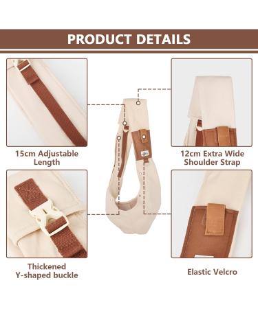 Reversible Front Dog Sling Carrier | Hands-Free Pet Papoose Bag for Small Dogs and Cats | Adjustable Strap | Outdoor Travel | Beige - Size M - Buy Online on GoSupps.com