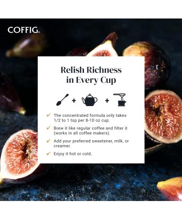 Coffig Original Organic Coffee Substitute - Roasted Fig Beverage - Caffeine-Free Herbal Energy Drink - 20 Travel-Sized Sachets - 1.7 oz (50g) - Pack of 20 Teabags - Buy Online on GoSupps.com