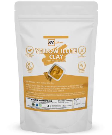 100% Yellow Illite Clay Powder for Body Scrubs Face Creams and Lotion Making 1 LBS / 454 GMS