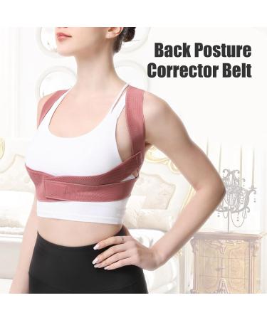 Breathable Back Support Belt for Posture Correction - Unisex Orthodontic Back Brace (Red) | International Shipping - Buy Online on GoSupps.com