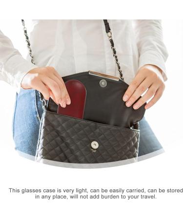 Healvian Double Glasses Case - 2 in 1 Portable Dual-Sided Contact Lens Container with Mirror & Tweezer | Red - Buy Online on GoSupps.com