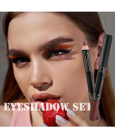 Eyeshadow and Eyeliner Waterproof Eye Shadow Pencil High Pigmented Glitter Shimmer Eyeshadow Long Lasting Eye Cosmetics Goforwealth - Buy Online on GoSupps.com