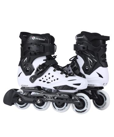 Inline Skates for Men,ABEC-7 Bearing,85A Wheels,Women's Adult Fitness Inline Skates for Unisex White Men11/Women11.5