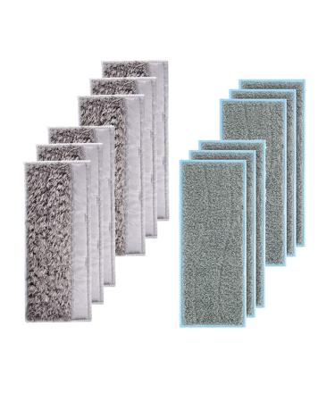 HCOWL 12Pcs Replacements Washable Wet Mopping Pads Dry Mopping Pads Compatible with Braava Jet M6 As Shown