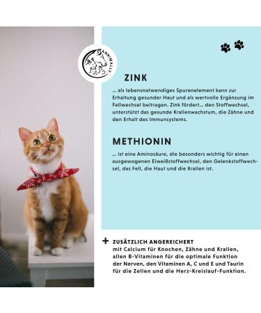 Annimally Haut & Fell Powder for Dogs & Cats | Promotes Healthy Coat Reduces Hair Loss | Biotin Zinc Brewer's Yeast & Spirulina - Buy Online on GoSupps.com