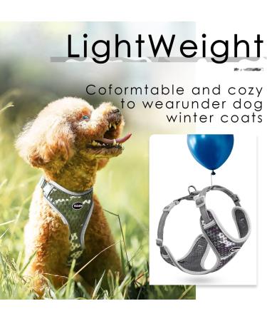 Thinkpet No-Pull Dog Harness Leash Set - Breathable Adjustable Safety Harness for Small Medium & Large Dogs - Reflective Soft Running Harness (1 Pack) - Gray - Buy Online on GoSupps.com