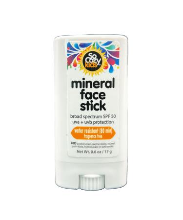 SoCozy Sunscreen Stick Kids SPF 50 Mineral Sunscreen for Face & Body 0.6 oz Water Resistant Sun Protection Broad Spectrum UVA + UVB Gentle Sun Block Stick