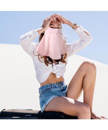 Pink Sun Protection Face Shield - UV Protection & Cooling Scarf with Ear Loops for Ultimate Facial Safety - Buy Online on GoSupps.com