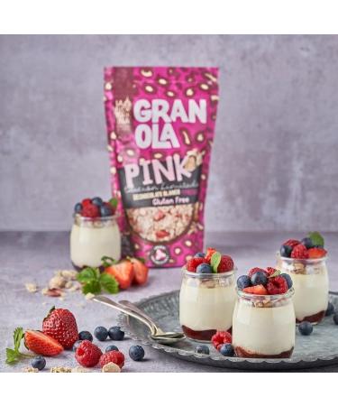 LA NEWYORKINA White Chocolate and Strawberry Granola Gluten Free 275gr. Cooked with Extra Virgin Olive Oil - Natural Products - 100% Artisanal Production - Buy Online on GoSupps.com