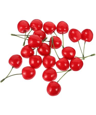 Cabilock 30 Pcs Artificial Cherry Farmhouse Vegetable Decoration Home Decorative Model Cherry Decoration Fruits Cherry Decor for Home Plastic Fruit Decor Kitchen Cabinet Toy Set Child - Buy Online on GoSupps.com