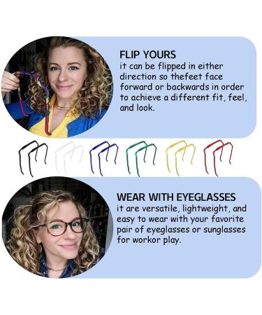 2PC Curly Hair Headbands Curly Fashion Hair Hoop Hairbands Invisible Hairstyle Blending Hair Hoop Hairband FixingHoop Fit Like Sunglasses - Buy Online on GoSupps.com