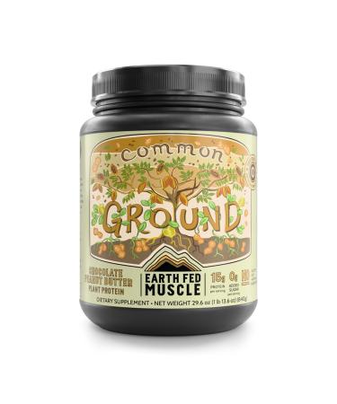 Earth Fed Muscle Common Ground Plant Protein Powder Chocolate Peanut Butter Protein Powder with MCT Oil Soy & Gluten Free No Added Sugar Keto - 30 Servings Chocolate Peanut Butter 1.74 Pound (Pack of 1)