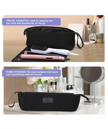 Travel Essentials Neoprene Hair Tools Bag with Fireproof Mat | Flat Irons & Curling Iron Accessories | Perfect Gift for Women Moms Daughters & Friends - Buy Online on GoSupps.com