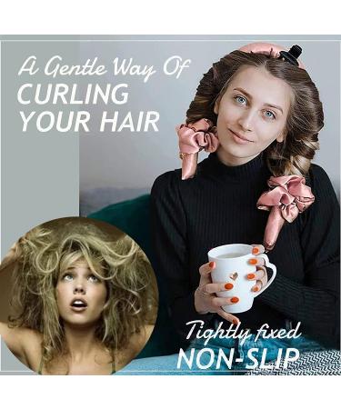 Heatless Hair Curlers for Long Hair - Soft Foam Curling Rod Headband, No Heat Overnight Curls (Pink) - Buy Online on GoSupps.com