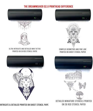 Hildbrandt Dreamweaver Portable Tattoo Stencil Printer | Wireless Bluetooth | Thermal Stencils Compatible with Apple iOS | Bundle with Stencil Stuff, Even Better Butter, Ghost Paper - 4oz - Buy Online on GoSupps.com