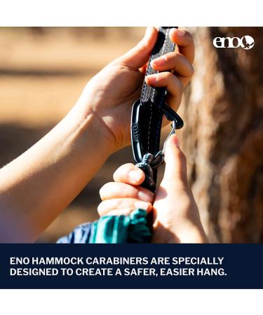 ENO Carabiner - Outdoor Hammocking, Hiking, Camping, Beach, Festivals & Backyards - Black - Buy Online on GoSupps.com
