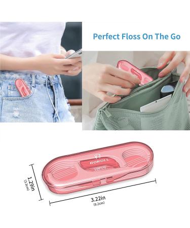 LIAMOSS Girly Pink Dental Floss Picks Travel Cases - 60 Count Portable Floss Toothpicks for Teeth Cleaning on the Go - Buy Online on GoSupps.com