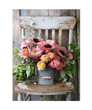 Septo 5D Diamond Painting Kits for Adults Diamond Art with Full Tools Accessories Exquisite Flowers Inlaid with Crystal and Diamond Perfect for Home Wall Decor(12x16inch) Rieger Begonia