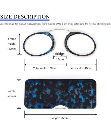 Kokobin Unisex Blue Leopard Reading Glasses +2.5 | Compact Slide-Resistant Visual Aid - B gellose Design Always Handy - Buy Online on GoSupps.com