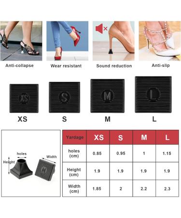 8 Pairs High Heel Protectors - Non-Slip Caps for Grass & Outdoor Events | 4 Sizes for Heel Repair - Buy Online on GoSupps.com