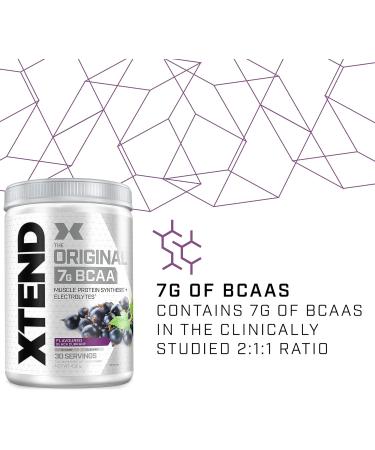 XTEND Original BCAA Powder Blackcurrant | 7g BCAAs + Electrolytes | Muscle Recovery & Energy Supplement | 30 Servings - Buy Online on GoSupps.com