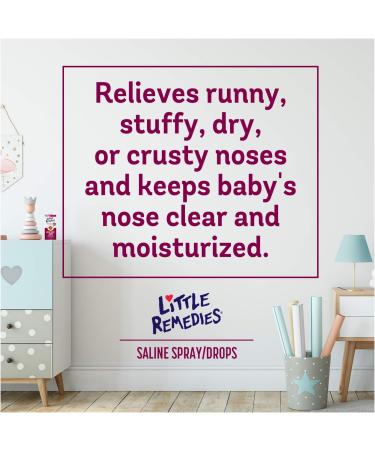 Little Remedies Saline Spray/Drops for Easy Breathing | 1 oz | Gentle Mucus Wash | Newborn Safe - Buy Online on GoSupps.com