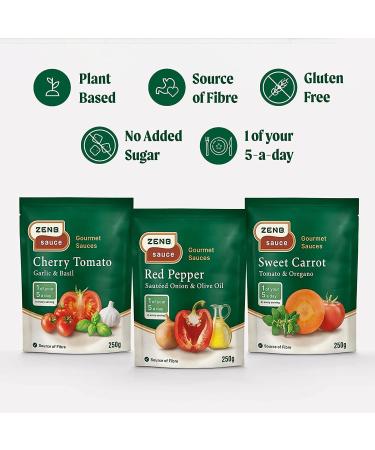 ZENB Pasta & Sauce Starter Pack - Gluten Free & Vegan Friendly Introductory Bundle - 3 Yellow Pea Pasta 3 Sauce 1 Spaghetti & 1 Pasta Agile - Buy Online on GoSupps.com