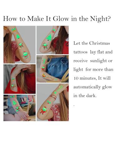 120 Glow in the Dark Waterproof Cartoon Stickers for Laptop & Kids - Luminous Temporary Tattoos, Perfect Party Decorations & Favors for Boys & Girls - Christmas Gift Idea - Buy Online on GoSupps.com