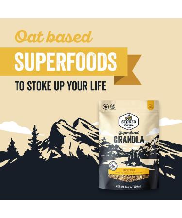 Stoked Oats Granola - Bucking-Eh (6 Pack) High Protein Less Sugar Superfood Breakfast - Gluten Free High Fibre Non GMO (300g per box) Bucking-Eh 300 g (Pack of 6) - Buy Online on GoSupps.com