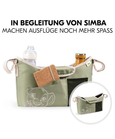 Shop Hauck Large Stroller Organizer Bag - Stylish Baby Diaper Bag with Cup Holder | Easy Access & Fastening (Simba Olive) - Buy Online on GoSupps.com