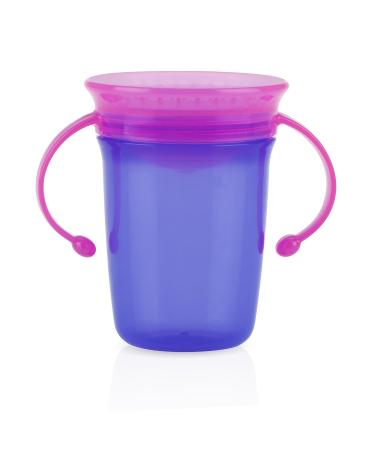 Nuby Plastic No Spill 360 Wonder Cup 1pk - Assorted Colors - Red/Green/Pink/Aqua/Purple/Orange - Buy Online on GoSupps.com