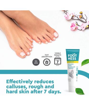FOOTNESS Callus Cream with 2% Salicylic Acid - Smooth & Soften Rough Skin in 7 Days (30ml) - Buy Online on GoSupps.com