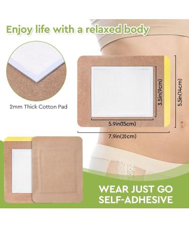 20pcs Organic Cotton Castor Oil Pack Wraps | Self-Adhesive Anti-Leak Portable | No Wash | Perfect for International Shipping - Buy Online on GoSupps.com