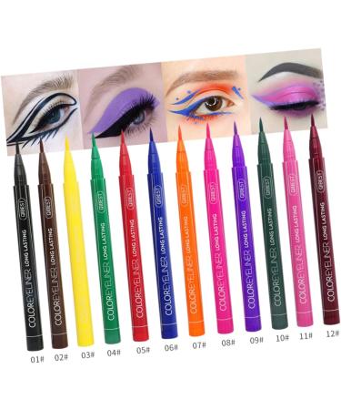 DOITOOL Eyeliner Liquid Pen 24 Pcs Eyeliner Pencil Color Eyeliner Liquid Women s Suits Eyeline Liquid Pencil Set Matte Makeup 1 count (Pack of 1) As Shownx2pcs - Buy Online on GoSupps.com