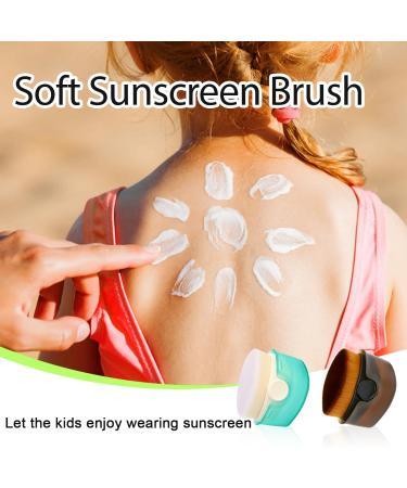 Yoseng Sunscreen Applicator Set for Kids - 2 Pack | Baby Sunscreen Brush with Protective Caps | Ideal for Liquid Foundation Powder Cream & Contour - Buy Online on GoSupps.com