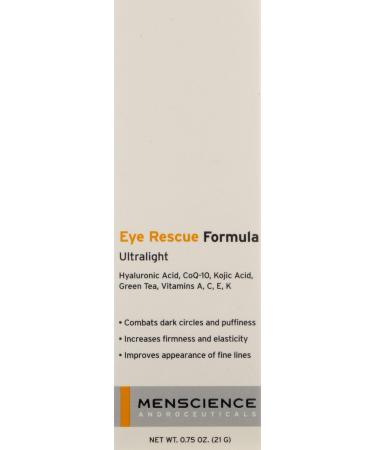 MenScience Androceuticals Eye Rescue Formula - Anti-Aging Eye Cream for Men | 0.75 oz - Renew & Revitalize Dark Circles - Buy Online on GoSupps.com